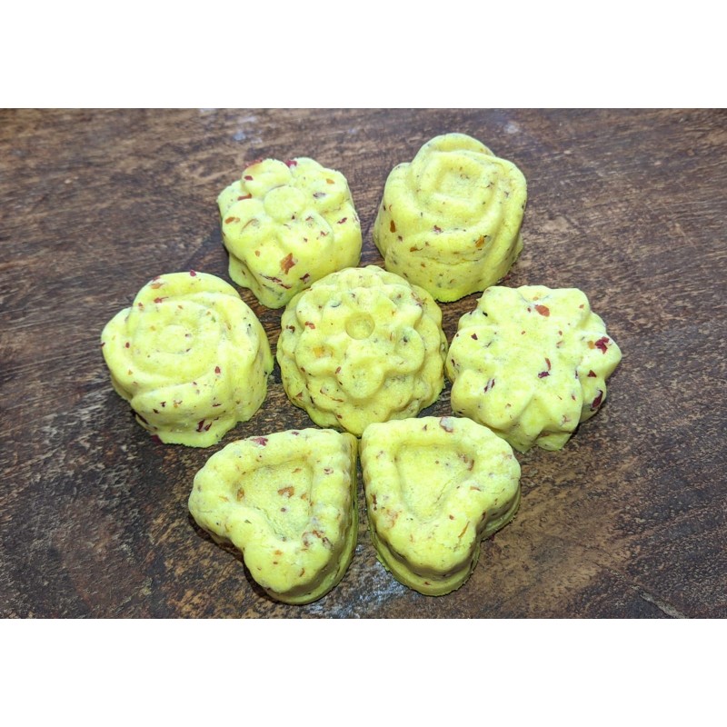 Praline pentru băi bazice cu Ylang-ylang și trandafir - Răsfăț ! per bucată